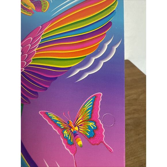 Vintage Lisa Frank Hummingbird Pocket Folder Unpunched Dashly Bird Trends Retro - Picture 5 of 10